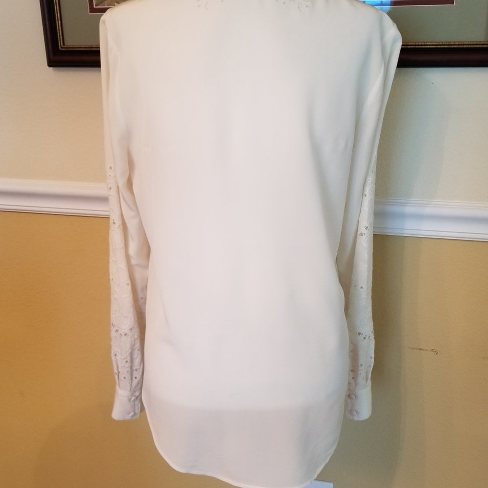 Veronica Beard Barth Eyelet Blouse Size 6 - Picture 6 of 7
